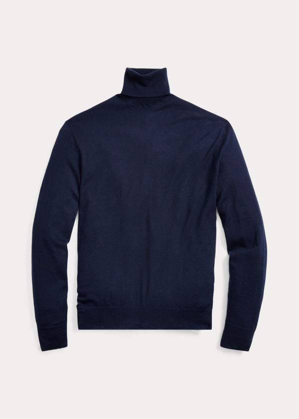 Ralph Lauren Cashmere Turtleneck Striktrøje Herre Danmark (XLSJD2981)